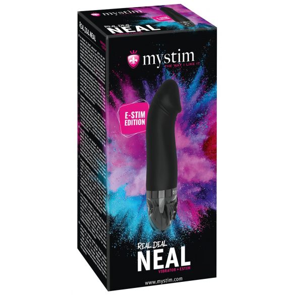 mystim Real Deal Neal E-Stim - wibrator elektryczny z możliwością ładowania (czarny) 