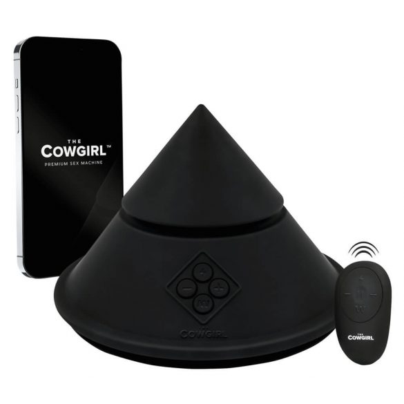 Cowgirl Cone - inteligentna maszyna do seksu z różnymi dodatkami (czarna) 