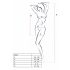 Passion BS027 - ekstremalna siateczka, mini sukienka na szyję (biała) - S-L