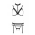 Passion Devil Shelly - koronkowa bielizna Body Harness Trio (czarny)  - L/XL