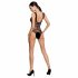 Passion BS086 - przezroczyste body na gumce (czarny) - S-L 