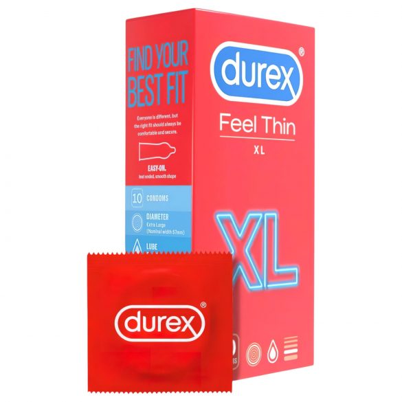 Durex Feel Thin XL - naturalne wrażenia prezerwatywy (10 sztuk)