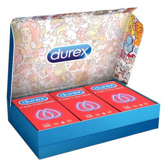 Durex Feel Intimate - opakowanie prezerwatyw cienkościennych (3 x 12 sztuk) 