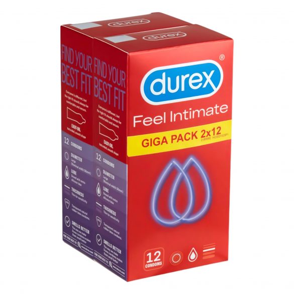 Durex Feel Intimate - cienkościenne prezerwatywy (2x12 szt.)