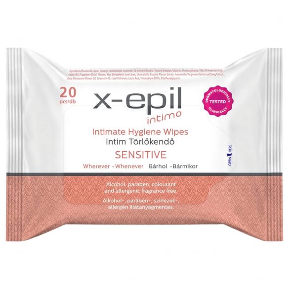 X-Epil Intimo Sensitive - chusteczki intymne (20szt) 