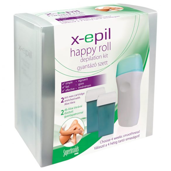 X-Epil Happy roll - zestaw do depilacji woskiem