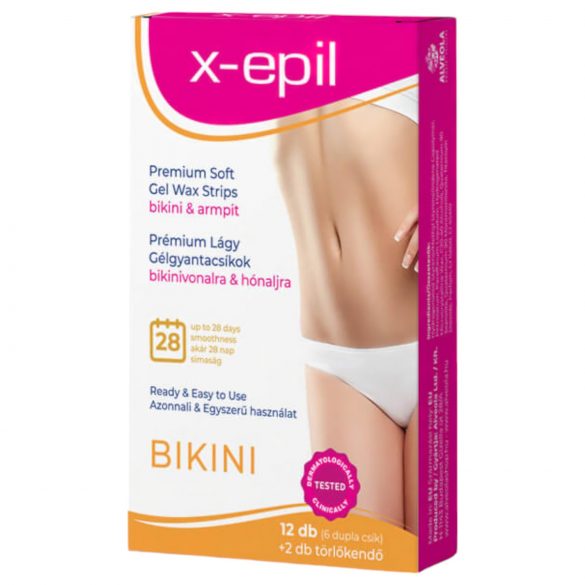 X-Epil - gotowe paski woskowe 12szt - bikini/pachy