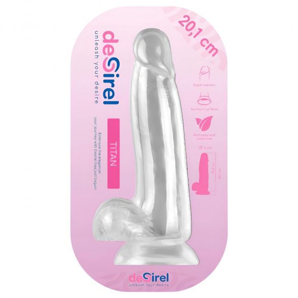 Desirel Titan - realistyczny dildo z jądrami (w kolorze naturalnym)