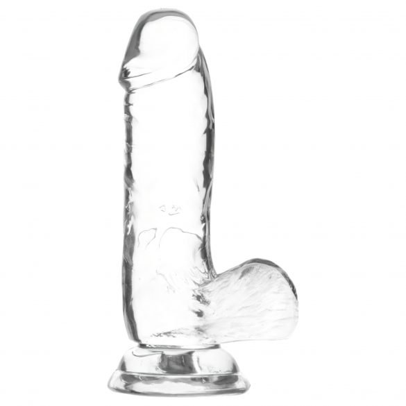 Addiction Crystal - Dildo do jąder z nóżkami (półprzezroczyste) - 15 cm 