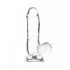 Addiction Crystal - Dildo do jąder z nóżkami (półprzezroczyste) - 15 cm 