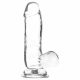 Addiction Crystal - Dildo do jąder z nóżkami (półprzezroczyste) - 15 cm 