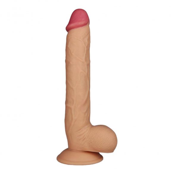 Lovetoy King-Sized - zaciskane, realistyczne dildo do jąder - 25 cm (naturalne) 