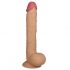 Lovetoy King-Sized - zaciskane, realistyczne dildo do jąder - 25 cm (naturalne) 