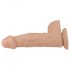 Lovetoy Real Extreme - naturalny dildo z przyssawką i jądrami - 23 cm