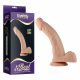 Lovetoy Real Extreme - dildo G-punktu z przyssawką i jądrami - 21cm (naturalny)