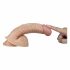 Lovetoy Real Extreme - dildo G-punktu z przyssawką i jądrami - 21cm (naturalny)