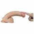 Lovetoy Real Extreme - dildo G-punktu z przyssawką i jądrami - 21cm (naturalny)