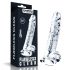 Lovetoy Flawless Clear - przyssawkowy dildo - 19 cm (przezroczysty)