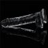 Lovetoy Flawless Clear - zaciskane dildo do jąder - 19 cm (przezroczysty) 