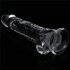 Lovetoy Flawless Clear - zaciskane dildo do jąder - 19 cm (przezroczysty) 