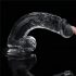 Lovetoy Flawless Clear - zaciskane dildo do jąder - 19 cm (przezroczysty) 