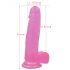 Lovetoy Jelly Studs – realistyczny dildo z podstawą – 20cm (różowy)