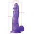 Lovetoy Jelly Studs - realistyczny dildo z przyssawką - 20 cm (fioletowy)