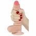 Lovetoy Sliding-Skin - dwuwarstwowe dildo - 18 cm (naturalne) 