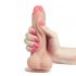 Lovetoy Sliding-Skin - dwuwarstwowe dildo - 18 cm (naturalne) 