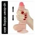 Lovetoy Sliding-Skin - dwuwarstwowe dildo - 18 cm (naturalne) 