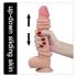 Lovetoy Sliding-Skin - dwuwarstwowe dildo z przyssawką - 23 cm (naturalne)