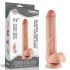 Lovetoy Sliding-Skin - dwuwarstwowe dildo z przyssawką - 23 cm (naturalne)