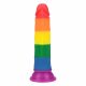 Lovetoy Prider - realistyczne dildo - 19 cm (tęcza) 