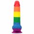 Lovetoy Prider - realistyczne dildo z jądrami - 20 cm (tęcza) 