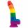 Lovetoy Prider - realistyczny dildo z ciekłego silikonu - 19 cm (tęczowy)