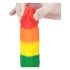 Lovetoy Prider - realistyczne dildo z płynnego silikonu - 19 cm (tęcza) 