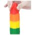 Lovetoy Prider - realistyczny dildo z ciekłego silikonu - 19 cm (tęczowy)