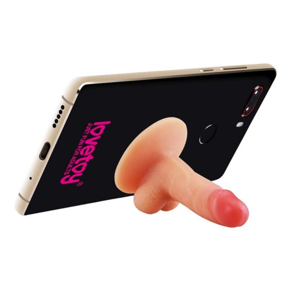 Lovetoy - uchwyt na telefon - mini dildo (naturalny) 