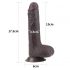 Lovetoy Sliding-Skin - dwuwarstwowe dildo - 18 cm (brązowy) 