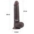 Lovetoy Sliding-Skin - dwuwarstwowy dildo - 23 cm (brązowy)