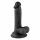 Mr. Rude - dildo z zaciskiem na jądra - 17 cm (czarny) 