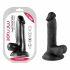 Mr. Rude - dildo z zaciskiem na jądra - 17 cm (czarny) 