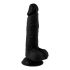 Mr. Rude - dildo z zaciskiem na jądra - 19 cm (czarny) 