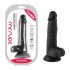 Mr. Rude - dildo z zaciskiem na jądra - 19 cm (czarny) 