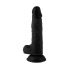 Mr. Rude - dildo z zaciskiem na jądra - 19 cm (czarny) 