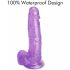 Fioletowy dildo Tracy's Dog Jelly 8 z przyssawką i jądrami