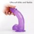 Fioletowy dildo Tracy's Dog Jelly 8 z przyssawką i jądrami