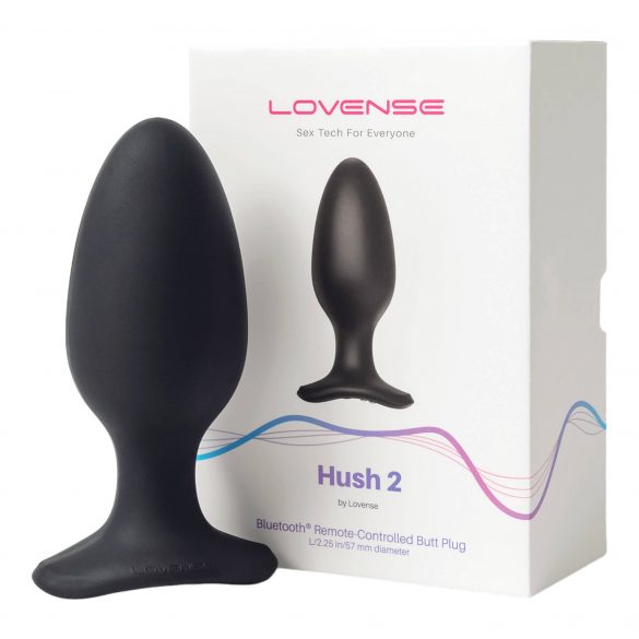 LOVENSE Hush 2 L - mały wibrator analny z akumulatorem (57 mm) - czarny 