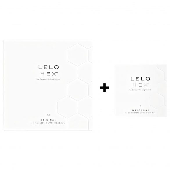 LELO Hex Original - luksusowe opakowanie prezerwatyw (36+3 sztuki) 