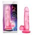 bjours Sweet N Hard 4 - Dildo z jądrami (różowe) 